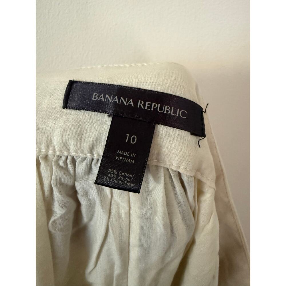 Banana Republic Zephyr Midi Shimmering Gold Tiered Boho Flowing A-Line Skirt-10 - Picture 5 of 5